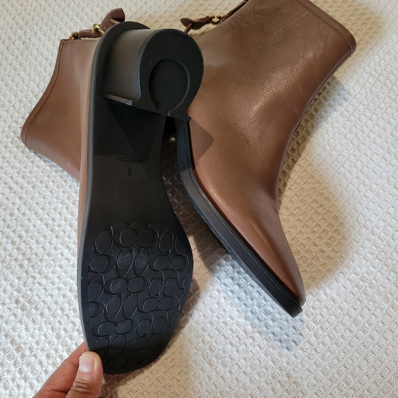 Coach Elegant Brown Ankle Boots - Picture 10 of 15